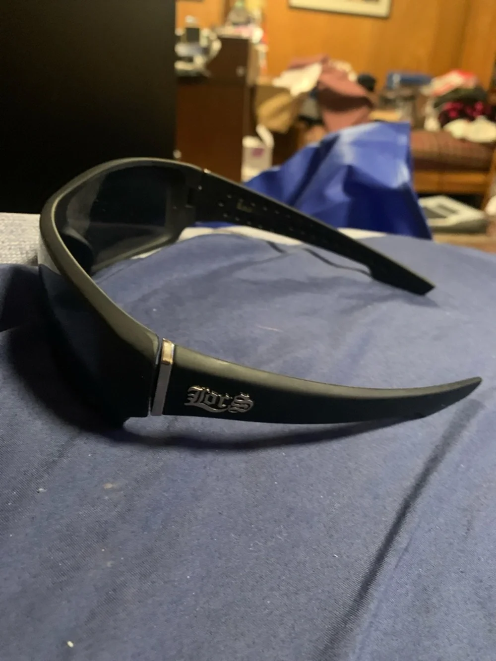 Locs Sunglasses Black Wraparound Sports Shades